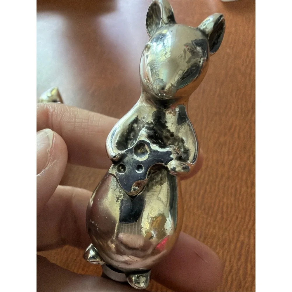 2002 Boston Warehouse SPREADERS Stainless Steel Mice Mouse Cheese  Vintage